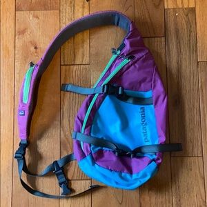 Patagonia Atom Sling Teal and Purple